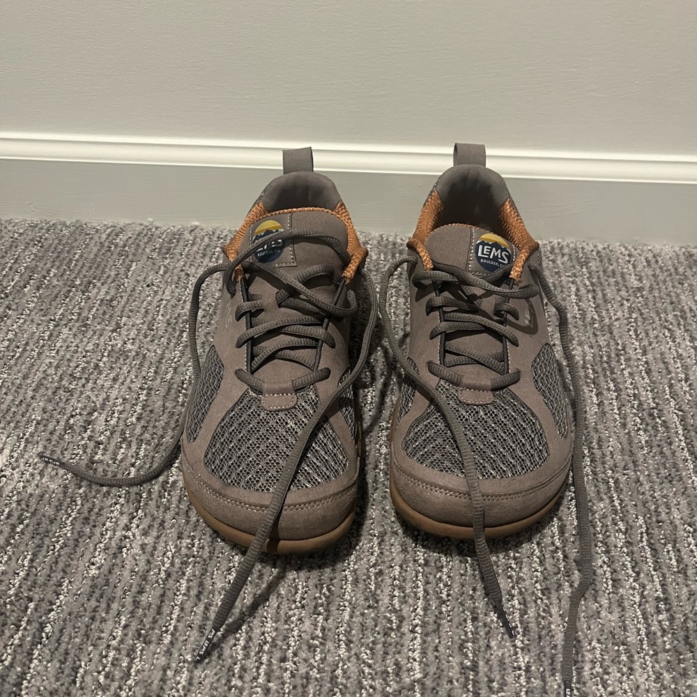 LEMS Men's Gray and Brown Sneakers